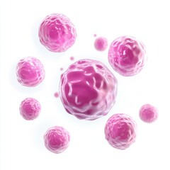 Poster - 3D Illustration of Colorful Cells on White Background