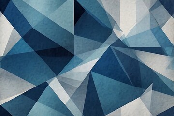 Poster - Abstract background geometric design blue and white, grunge textured wallpaper