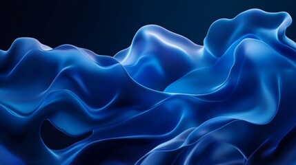 Abstract Blue Wavy Background