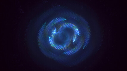Wall Mural - 3D manual rendering abstract fractal light background. Its not AI Generatd illustration.