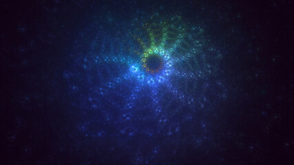Wall Mural - 3D manual rendering abstract fractal light background. Its not AI Generatd illustration.