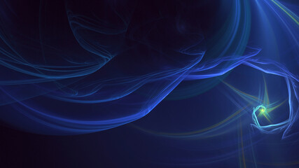 Wall Mural - 3D manual rendering abstract colorful fractal light background. Its not AI Generatd illustration.