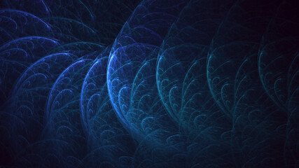 Wall Mural - 3D manual rendering abstract colorful fractal light background. Its not AI Generatd illustration.