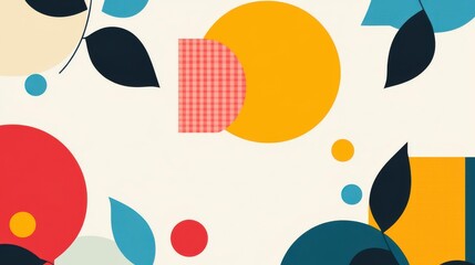 Sticker - Explore a vibrant geometric design with a unique stitch style background, perfect for modern illustrations and graphics.