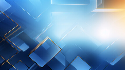 Poster - Abstract blue Futuristic square digital Background