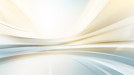 Wall Mural - Abstract modern futuristic white wavy and gold lines with blurred light background