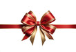 © anmitsu - Gold and red bow ribbon (transparent background) PNG with alpha channel. 金色と赤色の蝶結びのリボン(背景透過)アルファチャンネル付PNG