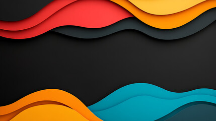 Wall Mural - Abstract Colorful Wavy Background - Perfect for Design Projects