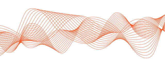 Poster - Abstract colorful modern stream wave line in transparent background. Curved wavy lines tech futuristic motion curve lines. Stream wave and wave curve lines