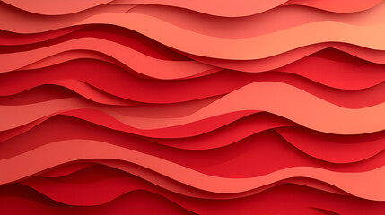 Wall Mural - Abstract Red Wave Pattern - Perfect for Modern Backgrounds and Designs