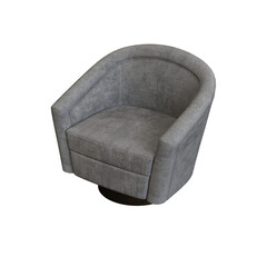 armchair isolate on a transparent background, comfortable furniture for home interior, 3D illustration, cg render
