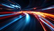© kevin - Dynamic Abstract Light Streaks: Hyperspeed Motion Blur Captures Futuristic Velocity. Striking Visual for High-Tech Marketing, Automotive Launches, and Seasonal Sales Campaigns. Ideal for UI Design, We