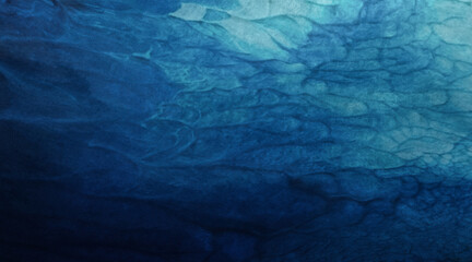 Wall Mural - abstract watercolor paint background by gradient deep blue color with liquid fluid grunge texture fo