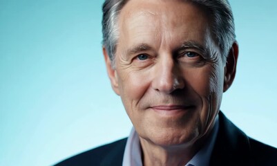 Wall Mural - Portrait of a senior businessman with grey hair looking at the camera