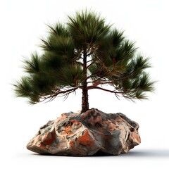 Wall Mural -  pine tree isolated on white