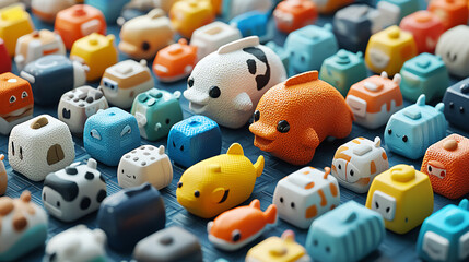 Poster - Cute 3D Toys.