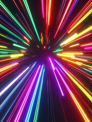 Wall Mural - Close-up of colorful light in darkness