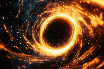Wall Mural - galaxy with black hole
