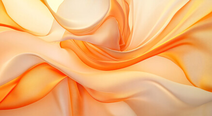 Canvas Print - Abstract Orange Fabric.