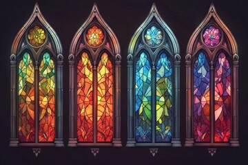 Wall Mural - Stained Glass Windows