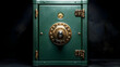 © Siasart Stock - A vintage green safe with a brass combination lock.