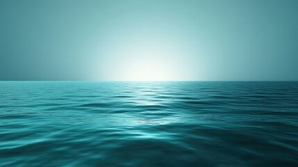Wall Mural - A calm and peaceful ocean with a beautiful blue color