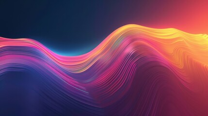 Wall Mural - A colorful wave with a blue background