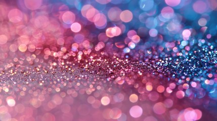 Poster - A colorful background with pink and blue glitter