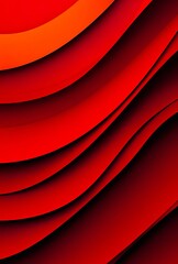 Wall Mural - A red and orange abstract background with wavy lines