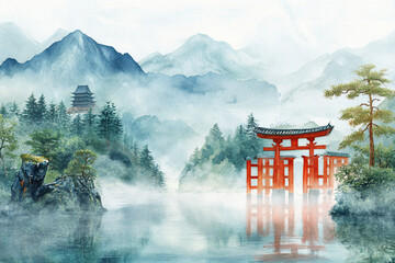 Canvas Print - Misty Mountain Gate.