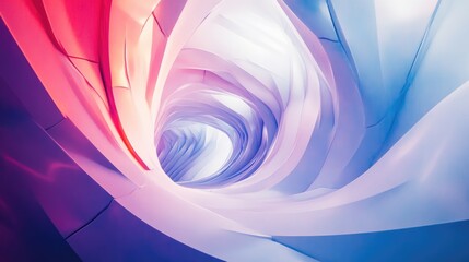 Canvas Print - Spiral Structure Red Blue