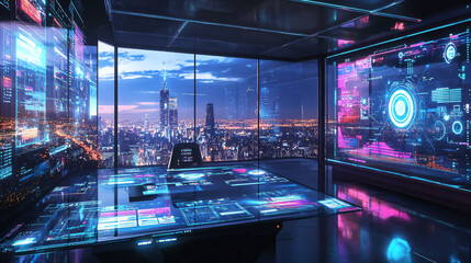 Wall Mural - Futuristic Office.