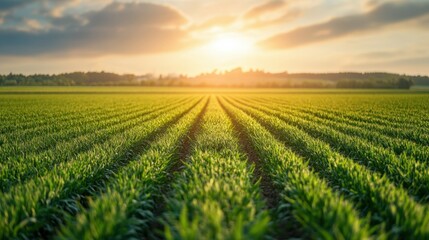 a field segmented into different zones, managed by precision analytics for optimal agriculture, on i