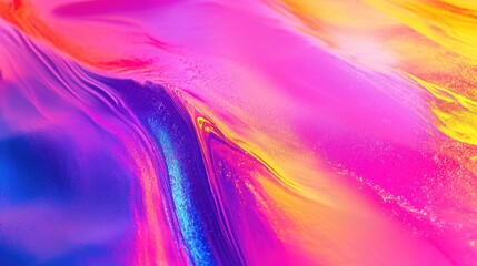 Poster - Colorful Liquid Painting Close Up