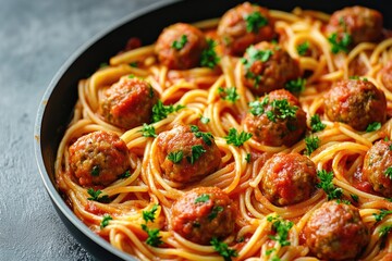 Sticker - Spaghetti and Meatballs in Pan