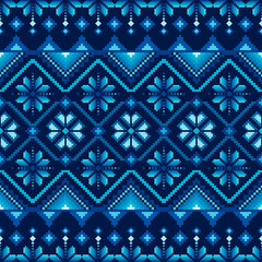  Geometric Ethnic Pixel pattern.