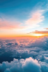 Canvas Print - Airplane Sunset View