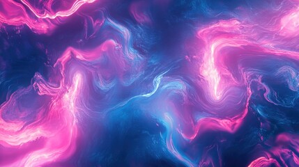 Canvas Print - Abstract Pink Blue Swirls