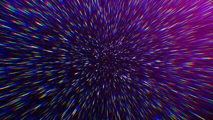 Leinwandbilder - Flight to the stars at the speed of light. Portal for hyperspace jump. Colorful glowing cosmic background. Hyper Speed teleport. Time warp. Space traveling. Explosion in universe. Big bang. 3d render