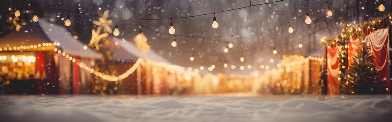 Wall Mural - christmas markte banner