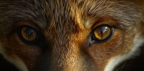 Poster - The beautiful eyes of a tiger fox were created using stock images