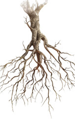 intricate tree roots network