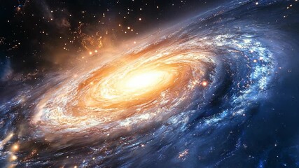 Wall Mural - Swirling galaxy in deep space. Cosmic phenomena. Universe exploration and astronomy concept. Travel through outer space. Science fiction