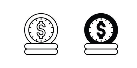 Wall Mural - dollar set icon with white background vector stock illustration