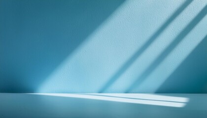 Wall Mural - minimal abstract light blue background for product presentation shadow and light 