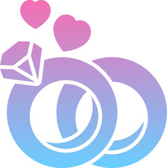 Poster - Couple ring icon