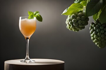 Detox cocktails, natural fruit smoothies on neutral background