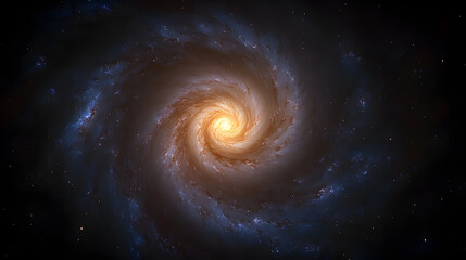 a spiral in the center of a dark galaxy,