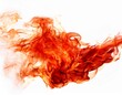 © Wonderful AI - Dynamic red fire flames isolated on white background. AI generated image