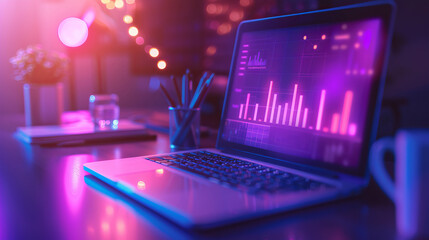 Closeup screen of the laptop or notebook device